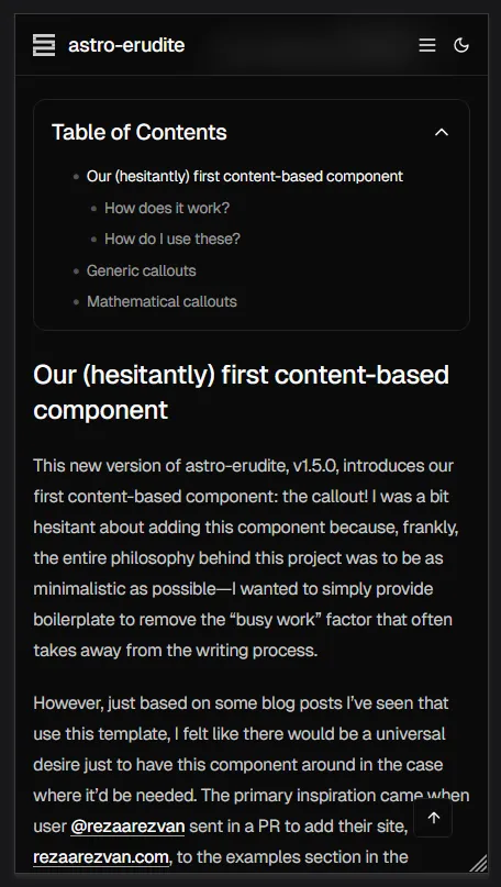 Old TOC implementation